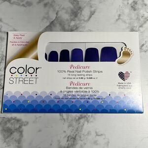 Color Street Evening Sky Pedicure Nail Strips NWT